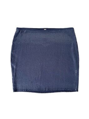 Vintage Y2K Bailey 44 Blue Sequin Mini Skirt Mermaidcore Festival Fashion Party